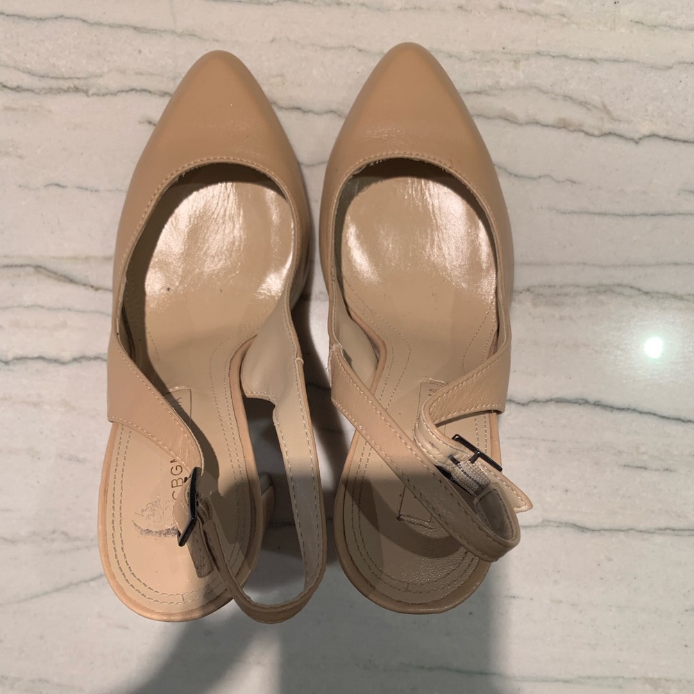 BCBG classy nude heels